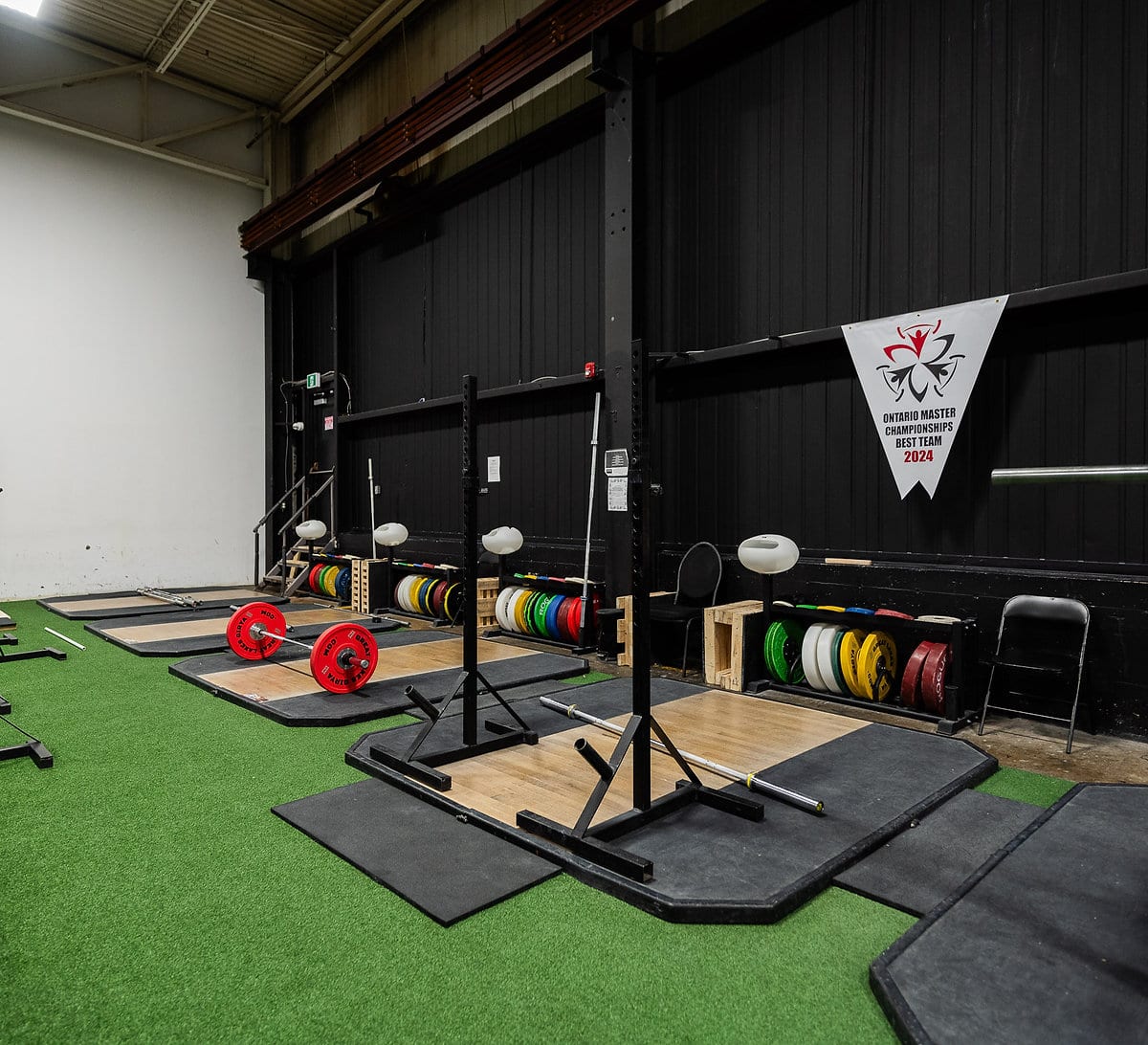 Olympic weightlifting platforms at Gym 41