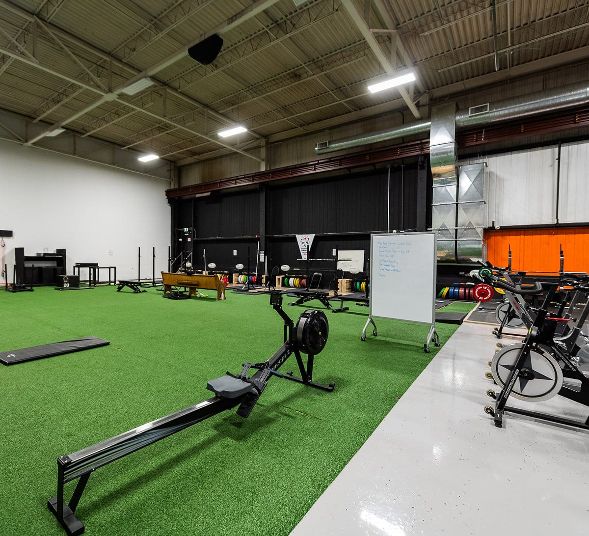 The turfed functional fitness area at Gym 41